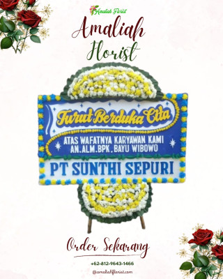 Papan Bunga Duka di Gedung Johor