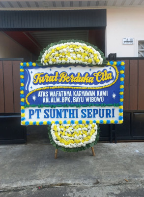 Papan Bunga Duka di Gedung Johor