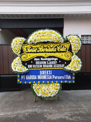 Papan Bunga Duka di Gedung Johor